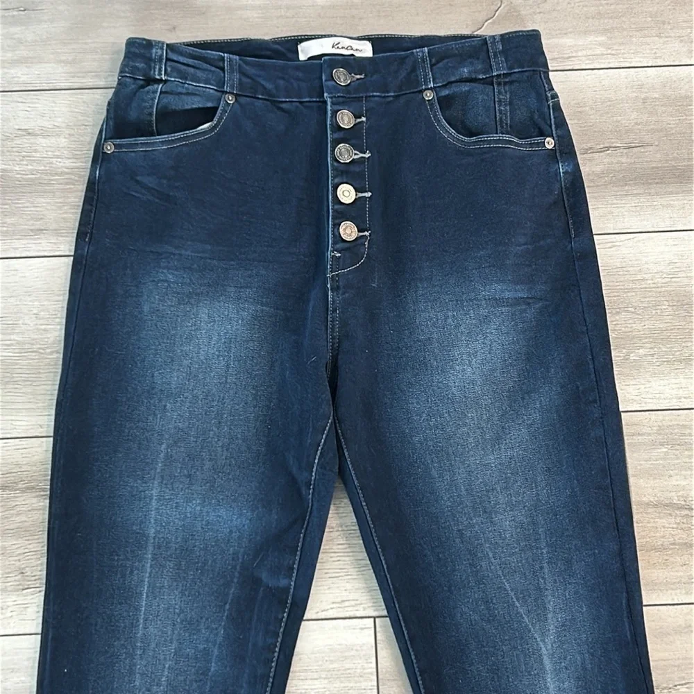 KanCan High Waisted Exposed Button Fly Ankle Skinny jeans size 29